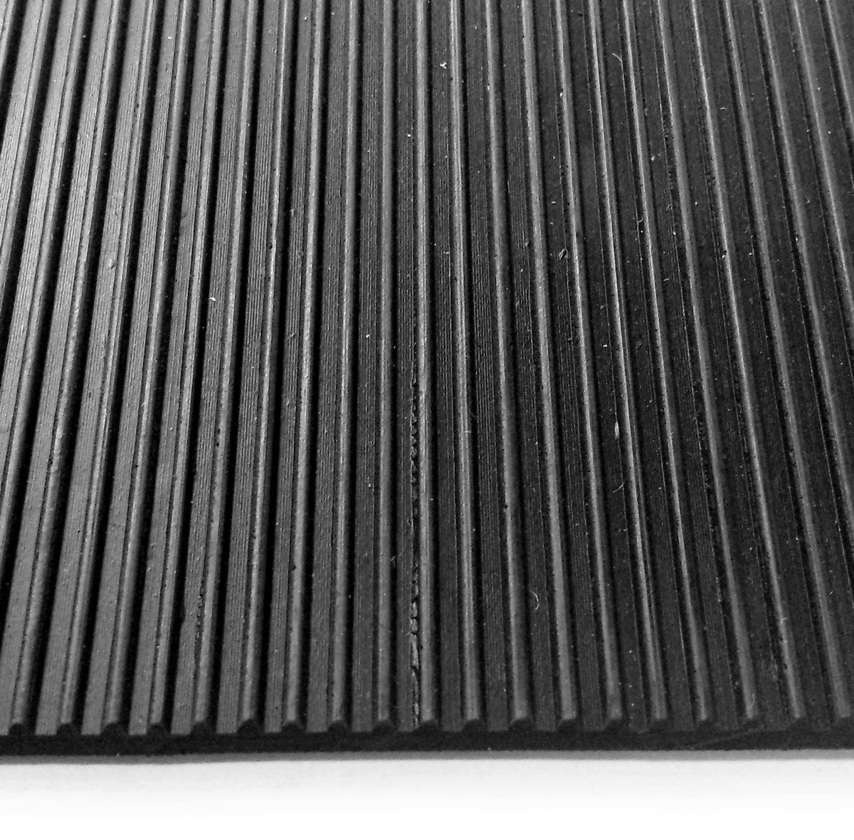 Rubber Matting 1m – Fine Rib Black