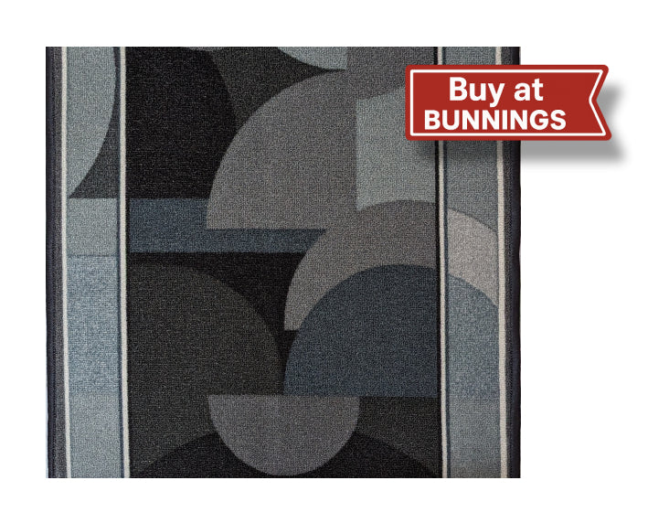 Bermudes Printed Carpet Runner 67cm – Malis Charcoal Blue