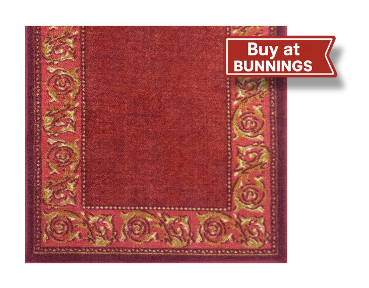 Pre-cut Printed Carpet Runner 67 x 294cm – Red